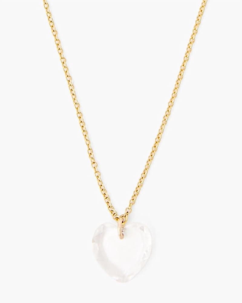Front of a size O/S Women'S Classic Heart Pendant Necklace in Gold in Gold by CHAN LUU. | dia_product_style_image_id:331487